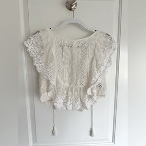 White Altar’d State Lace Short Sleeve